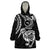 Personalised New Zealand Wearable Blanket Hoodie Stylized Kiwi Bird Tattoo Mix Koru Circle and Maori Ethnic Vibe LT03 One Size Black - Polynesian Pride