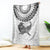 Custom New Zealand Blanket Tui Bird and Koru Circle Mix Silver Fern Pattern LT03 White - Polynesian Pride