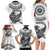 Custom New Zealand Family Matching Long Sleeve Bodycon Dress and Hawaiian Shirt Tui Bird and Koru Circle Mix Silver Fern Pattern LT03 - Polynesian Pride