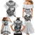 Custom New Zealand Family Matching Mermaid Dress and Hawaiian Shirt Tui Bird and Koru Circle Mix Silver Fern Pattern LT03 - Polynesian Pride