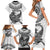 Custom New Zealand Family Matching Short Sleeve Bodycon Dress and Hawaiian Shirt Tui Bird and Koru Circle Mix Silver Fern Pattern LT03 - Polynesian Pride