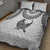 Custom New Zealand Quilt Bed Set Tui Bird and Koru Circle Mix Silver Fern Pattern LT03 - Polynesian Pride