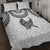 Custom New Zealand Quilt Bed Set Tui Bird and Koru Circle Mix Silver Fern Pattern LT03 - Polynesian Pride