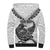 Custom New Zealand Sherpa Hoodie Tui Bird and Koru Circle Mix Silver Fern Pattern LT03 - Polynesian Pride