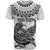 Custom New Zealand T Shirt Tui Bird and Koru Circle Mix Silver Fern Pattern LT03 - Polynesian Pride