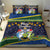 Funny Crocodile and Shark Solomon Islands Christmas Bedding Set with National Seal Melanesian Pattern