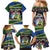 Funny Crocodile and Shark Solomon Islands Christmas Family Matching Mermaid Dress and Hawaiian Shirt with National Seal Melanesian Pattern