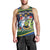 Funny Crocodile and Shark Solomon Islands Christmas Men Tank Top with National Seal Melanesian Pattern