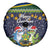 Funny Crocodile and Shark Solomon Islands Christmas Spare Tire Cover with National Seal Melanesian Pattern