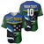 Custom Solomon Islands Rugby Baseball Jersey Arty Shark and Crocodile Solomon Islands National Emblems