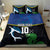 Custom Solomon Islands Rugby Bedding Set Arty Shark and Crocodile Solomon Islands National Emblems