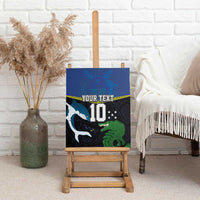 Custom Solomon Islands Rugby Canvas Wall Art Arty Shark and Crocodile Solomon Islands National Emblems LT03 - Polynesian Pride
