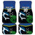 Custom Solomon Islands Rugby Car Mats Arty Shark and Crocodile Solomon Islands National Emblems