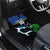 Custom Solomon Islands Rugby Car Mats Arty Shark and Crocodile Solomon Islands National Emblems