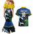 Custom Solomon Islands Rugby Couples Matching Mermaid Dress and Hawaiian Shirt Arty Shark and Crocodile Solomon Islands National Emblems