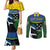 Custom Solomon Islands Rugby Couples Matching Mermaid Dress and Long Sleeve Button Shirt Arty Shark and Crocodile Solomon Islands National Emblems