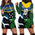 Custom Solomon Islands Rugby Hoodie Dress Arty Shark and Crocodile Solomon Islands National Emblems