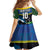 Custom Solomon Islands Rugby Kid Short Sleeve Dress Arty Shark and Crocodile Solomon Islands National Emblems