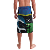 Custom Solomon Islands Rugby Lavalava Arty Shark and Crocodile Solomon Islands National Emblems LT03 - Polynesian Pride
