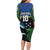 Custom Solomon Islands Rugby Long Sleeve Bodycon Dress Arty Shark and Crocodile Solomon Islands National Emblems