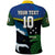 Custom Solomon Islands Rugby Polo Shirt Arty Shark and Crocodile Solomon Islands National Emblems