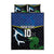 Custom Solomon Islands Rugby Quilt Bed Set Arty Shark and Crocodile Solomon Islands National Emblems