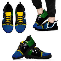 Custom Solomon Islands Rugby Sneakers Arty Shark and Crocodile - Solomon Islands National Emblems LT03 - Polynesian Pride