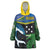 Custom Solomon Islands Rugby Wearable Blanket Hoodie Arty Shark and Crocodile Solomon Islands National Emblems