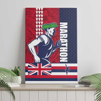 Honolulu Running 2024 Canvas Wall Art Marathon Competition Hula Runner and Kakau Art Tattoo LT03 - Polynesian Pride