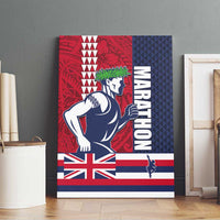 Honolulu Running 2024 Canvas Wall Art Marathon Competition Hula Runner and Kakau Art Tattoo LT03 - Polynesian Pride