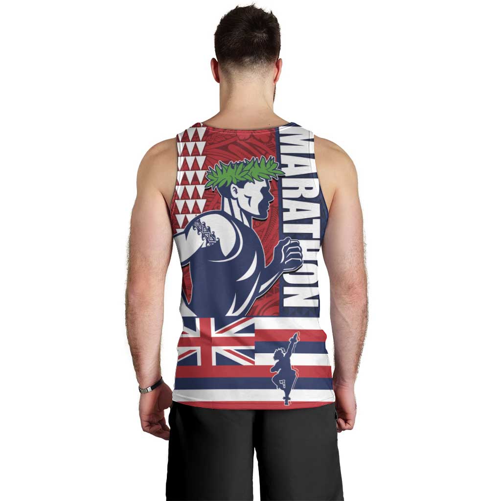 Honolulu Running 2024 Men Tank Top Marathon Competition Hula Runner and Kakau Art Tattoo LT03 - Polynesian Pride