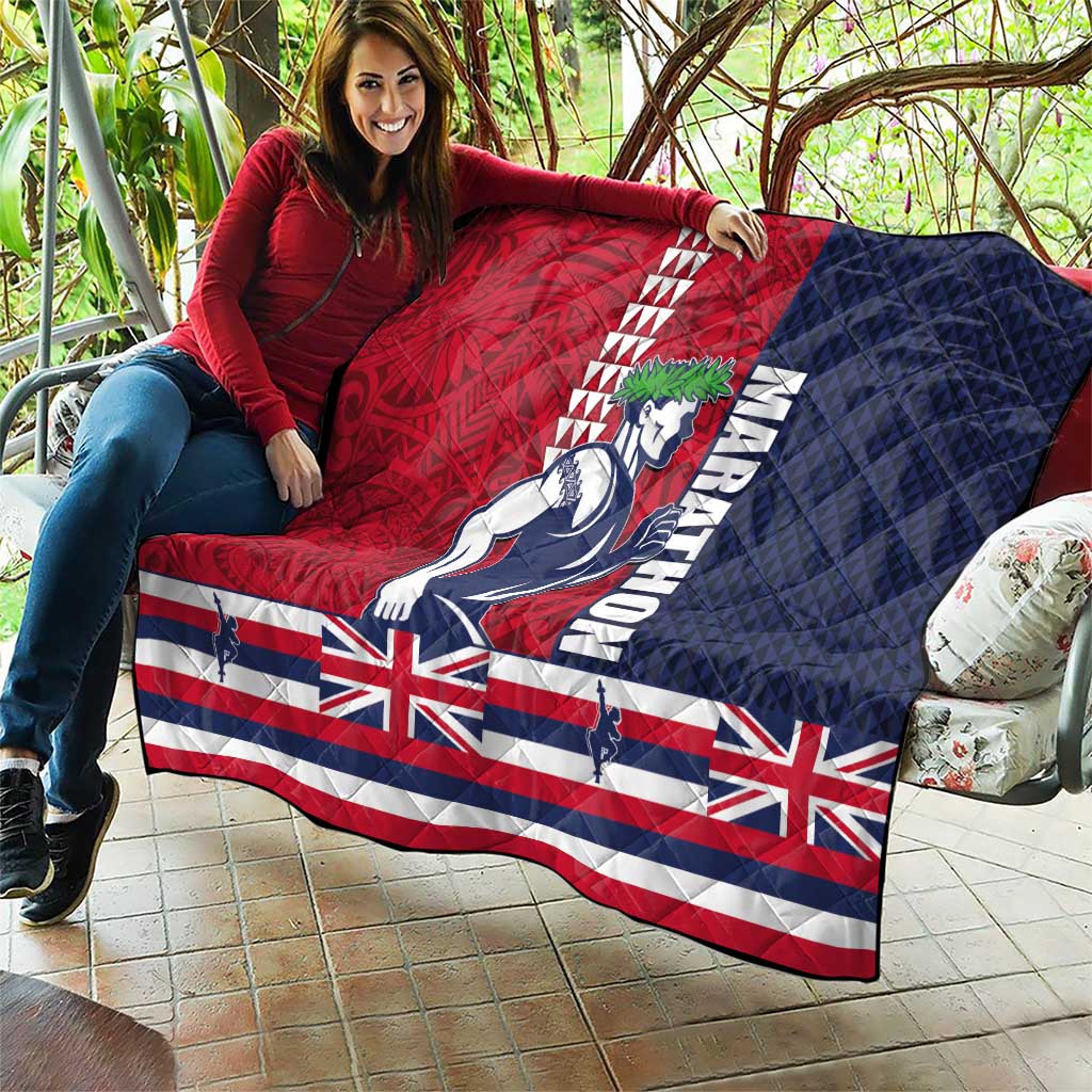Honolulu Running 2024 Quilt Marathon Competition Hula Runner and Kakau Art Tattoo LT03 - Polynesian Pride