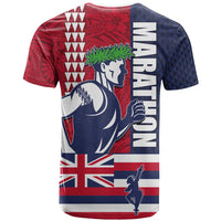 Honolulu Running 2024 T Shirt Marathon Competition Hula Runner and Kakau Art Tattoo LT03 - Polynesian Pride