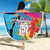 Honolulu Anniversary 52nd Running Beach Blanket Marathon Competition Kakau Pattern Blue Color