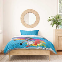 Honolulu Anniversary 52nd Running Bedding Set Marathon Competition Kakau Pattern Blue Color LT03 - Polynesian Pride