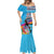 Honolulu Anniversary 52nd Running Mermaid Dress Marathon Competition Kakau Pattern Blue Color