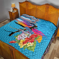 Honolulu Anniversary 52nd Running Quilt Marathon Competition Kakau Pattern Blue Color LT03 - Polynesian Pride