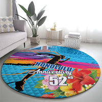 Honolulu Anniversary 52nd Running Round Carpet Marathon Competition Kakau Pattern Blue Color LT03 - Polynesian Pride
