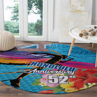 Honolulu Anniversary 52nd Running Round Carpet Marathon Competition Kakau Pattern Blue Color LT03 - Polynesian Pride