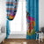 Honolulu Anniversary 52nd Running Window Curtain Marathon Competition Kakau Pattern Blue Color