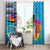 Honolulu Anniversary 52nd Running Window Curtain Marathon Competition Kakau Pattern Blue Color