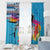 Honolulu Anniversary 52nd Running Window Curtain Marathon Competition Kakau Pattern Blue Color