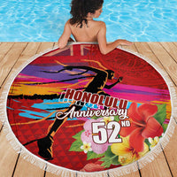 Honolulu Anniversary 52nd Running Beach Blanket Marathon Competition Kakau Pattern Red Color LT03 - Polynesian Pride