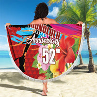 Honolulu Anniversary 52nd Running Beach Blanket Marathon Competition Kakau Pattern Red Color LT03 - Polynesian Pride