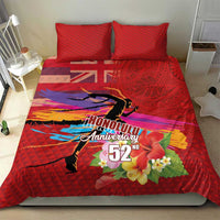 Honolulu Anniversary 52nd Running Bedding Set Marathon Competition Kakau Pattern Red Color LT03 - Polynesian Pride
