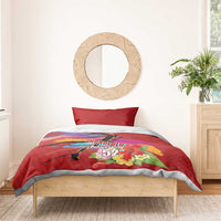 Honolulu Anniversary 52nd Running Bedding Set Marathon Competition Kakau Pattern Red Color LT03 - Polynesian Pride