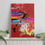 Honolulu Anniversary 52nd Running Canvas Wall Art Marathon Competition Kakau Pattern Red Color