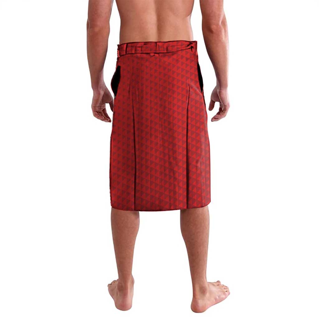 Honolulu Anniversary 52nd Running Lavalava Marathon Competition Kakau Pattern Red Color LT03 - Polynesian Pride