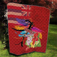 Honolulu Anniversary 52nd Running Quilt Marathon Competition Kakau Pattern Red Color LT03 - Polynesian Pride