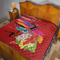Honolulu Anniversary 52nd Running Quilt Marathon Competition Kakau Pattern Red Color LT03 - Polynesian Pride